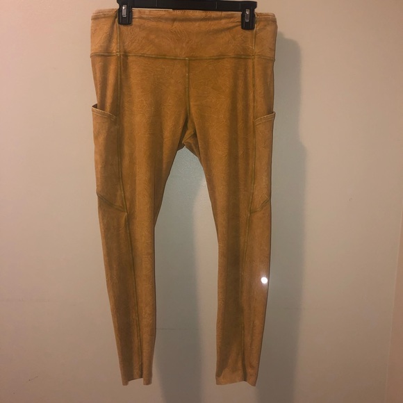Lululemon”Iced Dye”Ice Wash Spiced Bronze Fast/Free Legging Sz-12/Energy Bra-10 - Picture 3 of 15